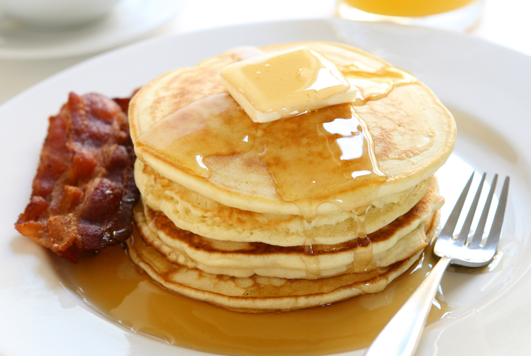 Stack of buttermilk pancakes