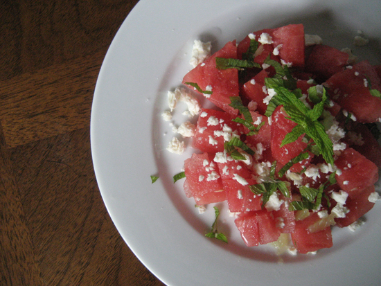 Watermelon Salad with Feta, Mint and Lime : Whipped