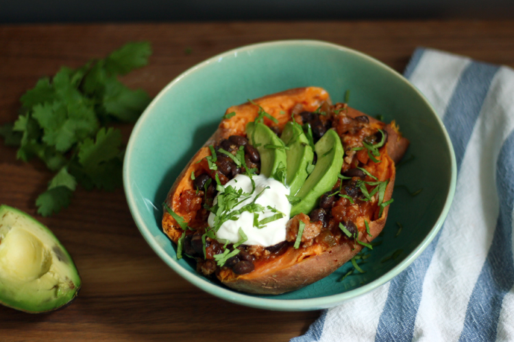 super-chili-stuffed-sweet-potato : Whipped