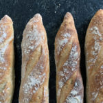 Perfectly baked , easy baguette bread loaves in 4 hours.