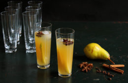 Spiced Pear Winter Sangria. A Make Ahead Holiday Cocktail.