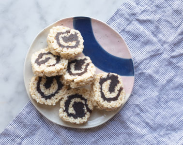 Brownie Rice Krispie Treat Pinwheels from Whipped, The Blog