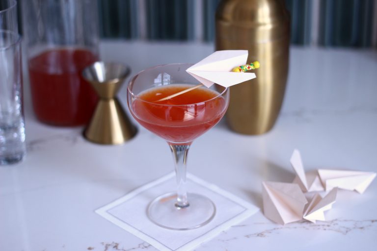 Upgrade your Paper Plane Cocktail with a Fortune-Filled Garnish